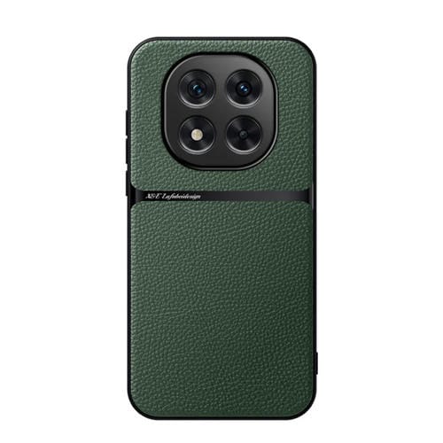 Funda para Teléfono con Tapa Magnética de Cuero Litchi a Prueba de Golpes para Redmi Note 14 Pro+ 5G (Verde)