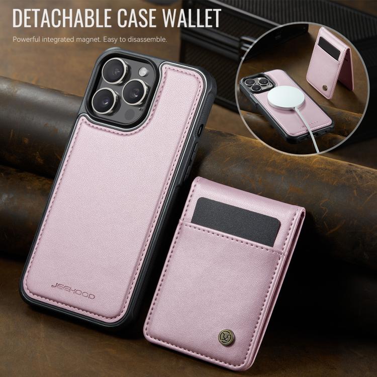 Estuche para Teléfono Jeehood J06 iPhone 12 Pro Max con Tarjetero Rfid Magsafe (Rosa)