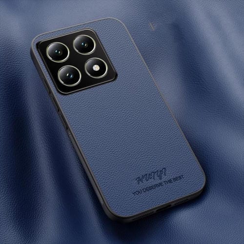 Funda de Cuero Magnética para Teléfono Xiaomi 14T Pro Huiyi (Azul)