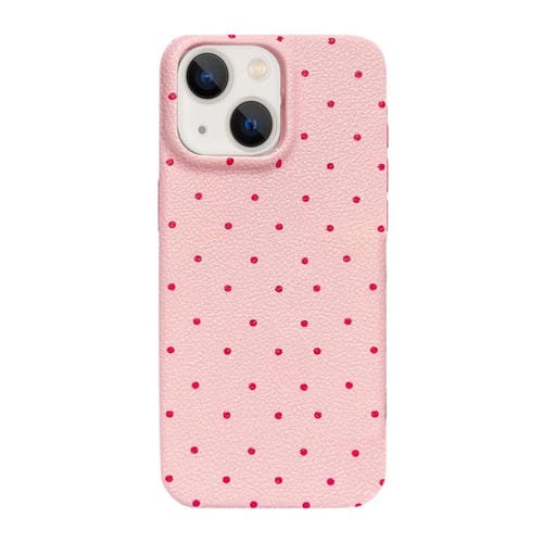 Funda de Silicona Dopamine para iPhone 14 con Lunares (Rosa)