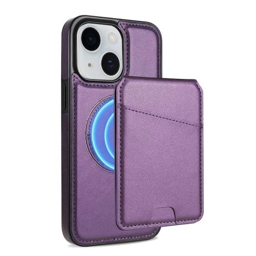 Funda para Teléfono Magsafe iPhone 13/14 con Tarjetero Desmontable (Morado)