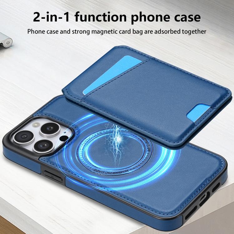 Funda para Teléfono Magsafe iPhone 11 Pro con Tarjetero Desmontable (Azul)