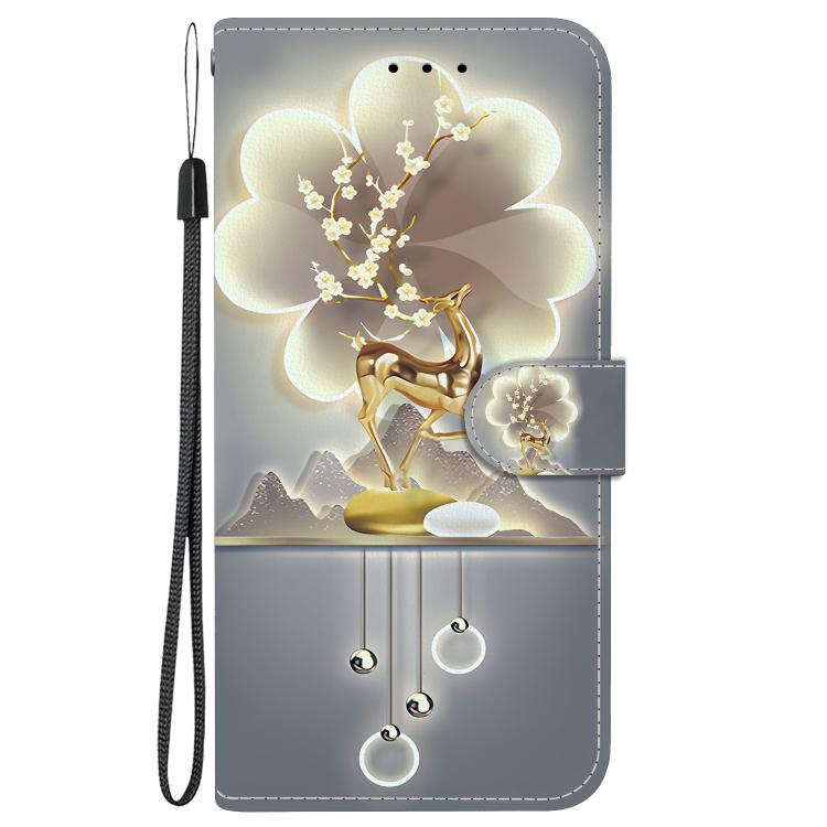 Funda de Cuero con Dibujo y Textura de Cristal para OnePlus Nord CE 3 Lite/N30 (Ciervo Sika)