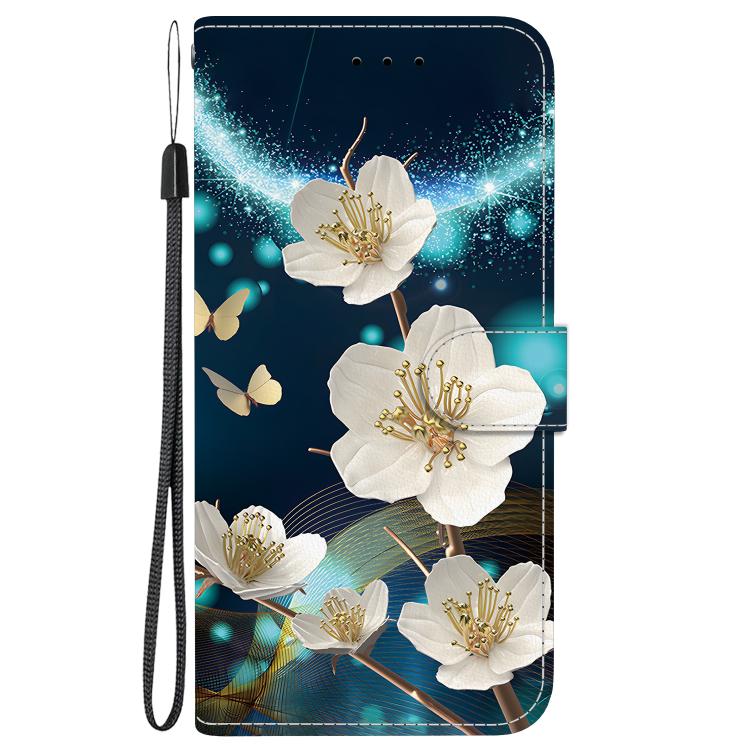 Funda de Cuero para LG K61 con Dibujo de Colores y Textura de Cristal (Magnolia)