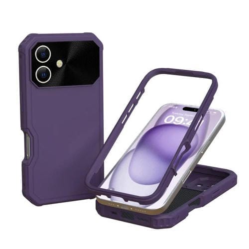 Funda híbrida TPU y PC Magsafe para iPhone 16 (Morado Oscuro)
