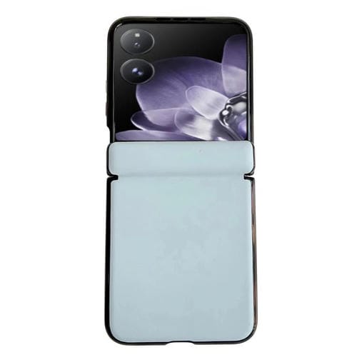 Funda de Cuero con Textura de Color Sólido y Eje Magnético Integrado para Xiaomi Mix Flip (Azul)