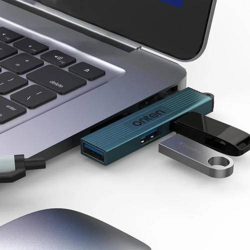 Concentrador USB Tipo C 3 en 1 Onten UC51 Función de Expansión (Verde Pino)