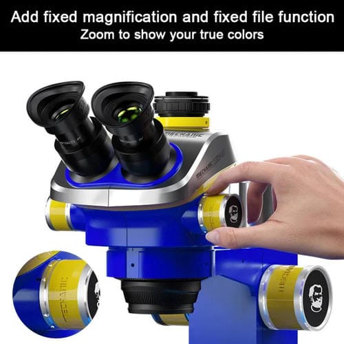 Microscopio Stereo Trinoculare Mechanic Mic3 7X-50X Ctv 0,45X con Fotocamera 4K Pro