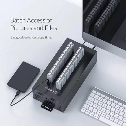 Concentrador USB 2.0 Orico IH30P de Grado Industrial de 30 Puertos con Enchufe de la UE (Negro)