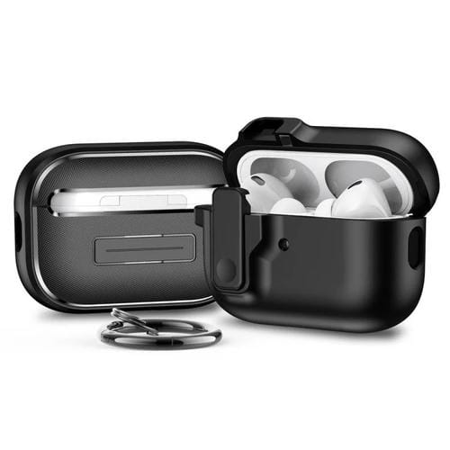 Funda Protectora para Auriculares Bluetooth Airpods Pro 2 con Bloqueo Automático (Negro)