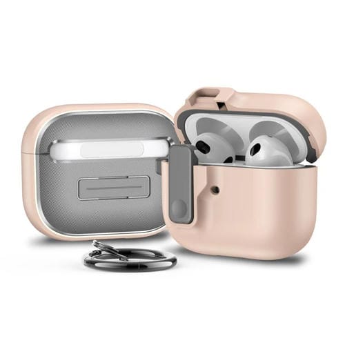Funda Protectora para Auriculares Bluetooth Airpods 3 con Bloqueo Automático (Rosa)