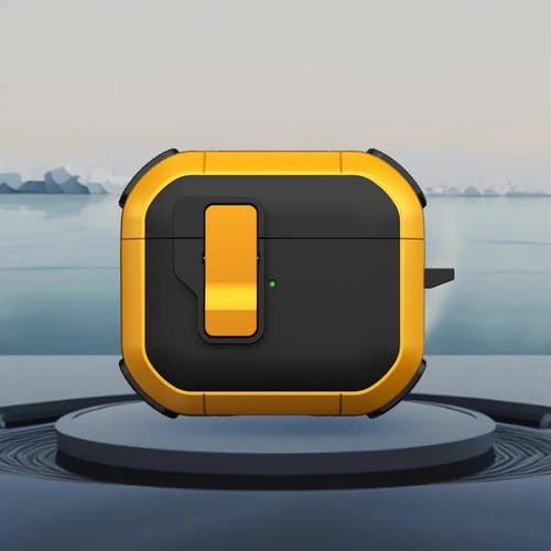 Estuche para Auriculares Inalámbricos Airpods 3 Starship con Interruptor Magnético (Negro y Amarillo)