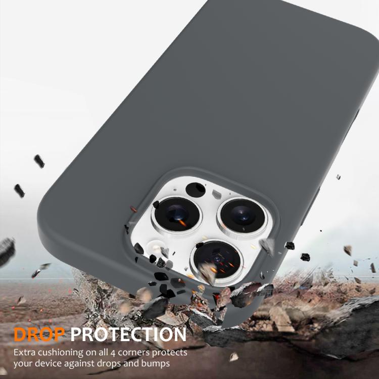 Funda de Silicona Magsafe para iPhone 16 Pro Max con BotĂłn de Control de CĂĄmara (Gris)