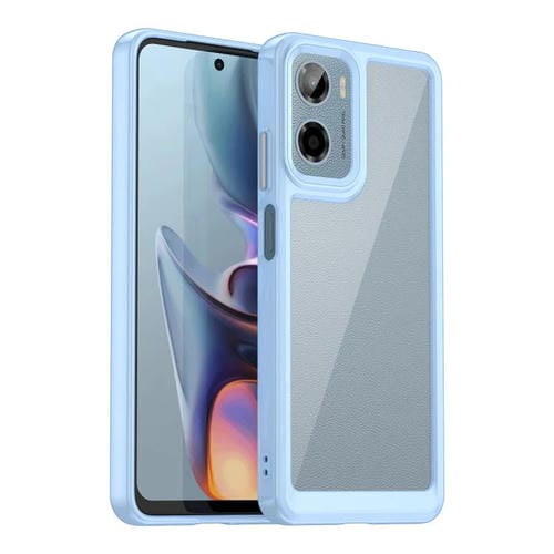 Funda Híbrida Acrílico y TPU Motorola Moto G05 Serie Colorida (Azul)