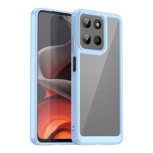 Funda híbrida acrílico y TPU para Motorola Moto G15 serie colorida (Azul)