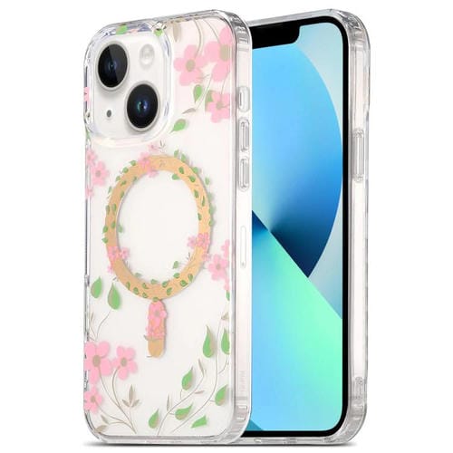 Funda para Teléfono Imd Magsafe para iPhone 13 con Laminado Doble Cara (Flores Rosas)