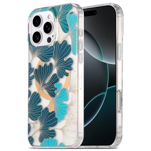 Funda para Teléfono Magsafe iPhone 16 Pro Max Laminado Doble Cara (Hojas)