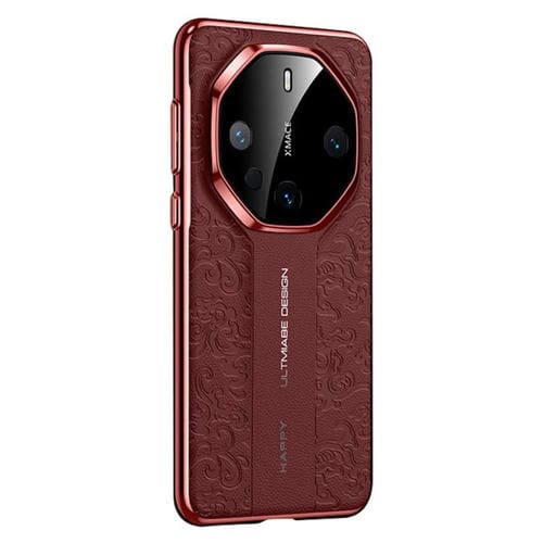 Funda de Cuero Huawei Mate 60 Rs Ultimate Cloud Dragon Pattern (Rojo)