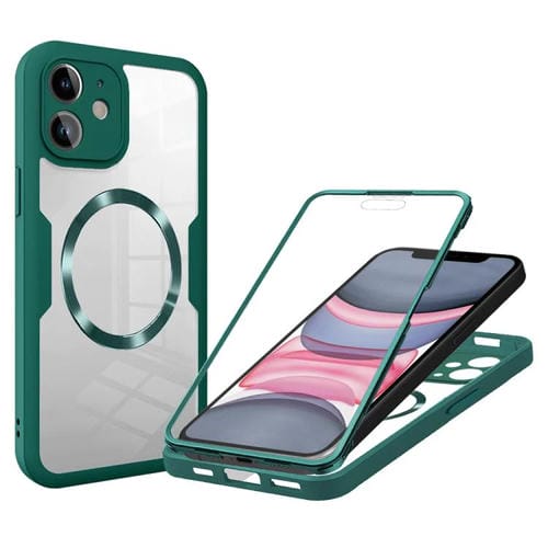Funda para Teléfono Magsafe iPhone 11 Textura de Cd (Verde)
