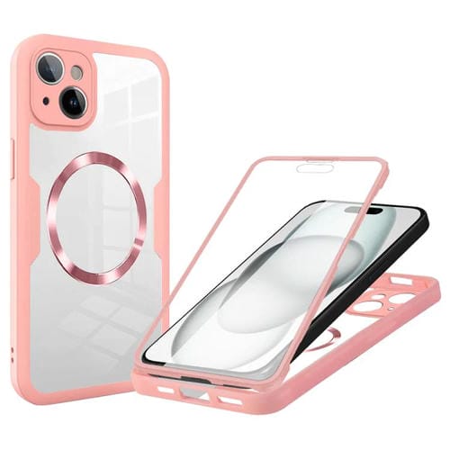 Funda para Teléfono Magsafe iPhone 15 Textura de Cd (Rosa)