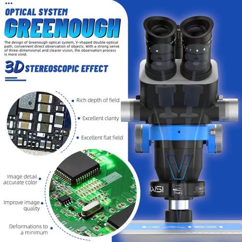 Microscope Stéréoscopique TrinOculaire Kaisi S8 avec Zoom 6.7-52X