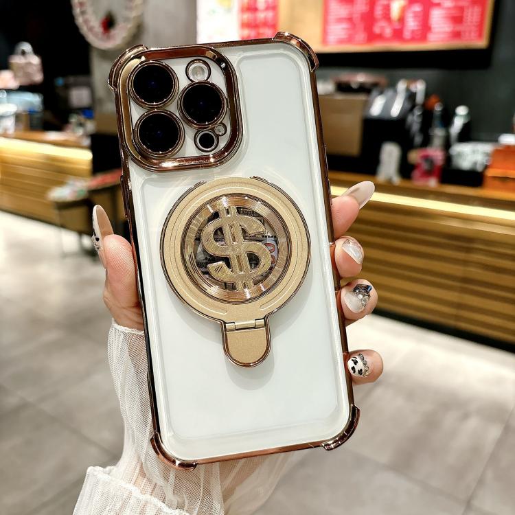 Estuche para TelĂ©fono Magsafe para iPhone 16 Pro Max con Soporte y PelĂcula para Lente (Dorado del Desierto)