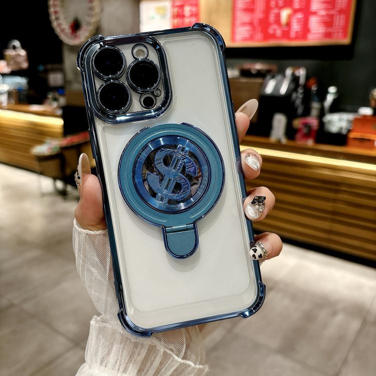Estuche para TelĂ©fono Apple iPhone 16 Pro Max Soporte Magsafe con PelĂcula para Lente (Azul)