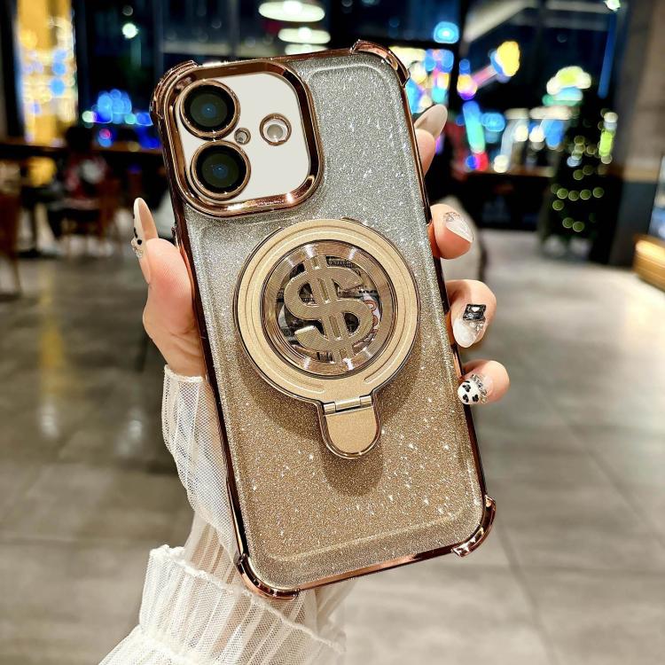 Estuche para Teléfono iPhone 16 con Soporte Magsafe y Película para Lente (Dorado del Desierto)