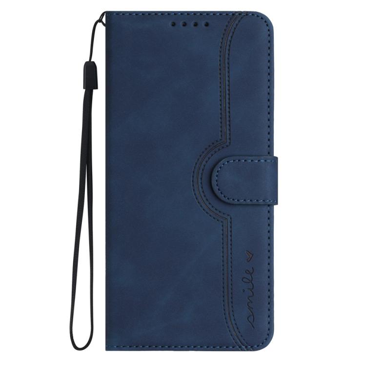 Funda de Piel para Teléfono Itel A48 con Diseño de Corazón (Azul Real)