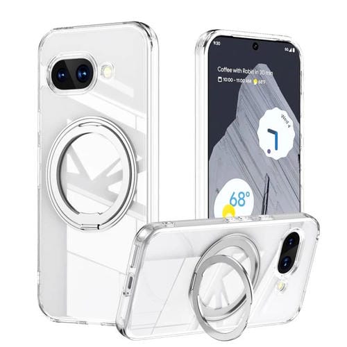 Funda para Teléfono Google Pixel 9A con Soporte Magnético Magsafe 360 Grados (Plateada)