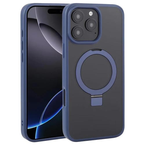 Funda para Teléfono Dfans Design con Soporte Magnético Magsafe para iPhone 16 Pro Max (Azul)