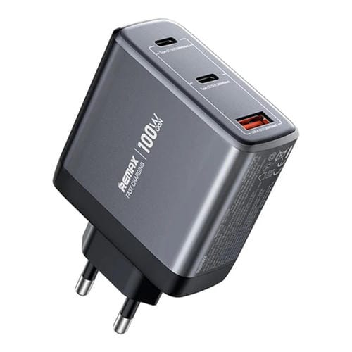 Cargador rápido Remax U2-AC 100 W pantalla digital GaN USB doble Tipo C (UE)
