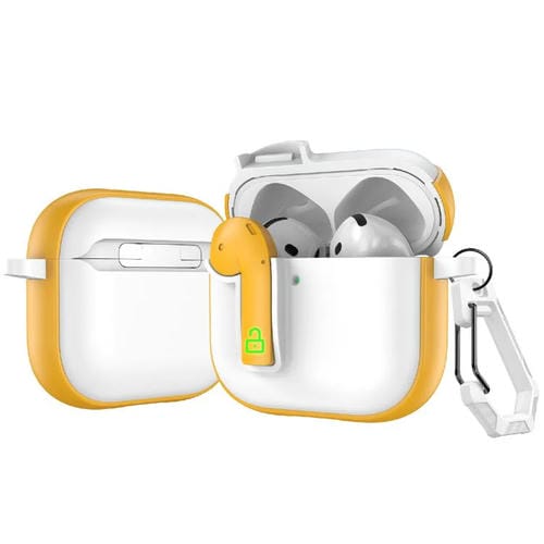 Funda Protectora Auriculares Airpods 4 Con Cierre (Amarilla)