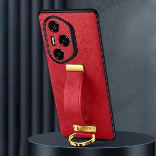 Funda para Teléfono Honor 300 Pro Cuero Híbrido PC Sulada a Prueba de Golpes (Rojo)