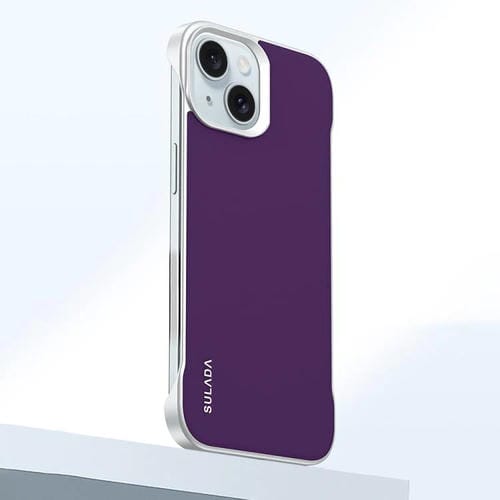 Funda para iPhone 15 Sulada Skin Feel Cuero Líquido a Prueba de Golpes (Morado)