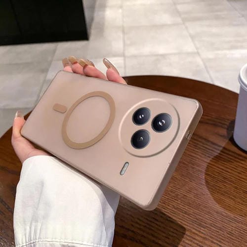 Funda para Xiaomi Civi 5 Pro con orificio fino, antiniebla y MagSafe (dorada)