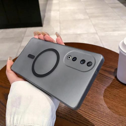 Funda para Teléfono Honor 90 Magsafe con Protección contra Frío y Hielo y Orificios Finos (Transparente Negra)