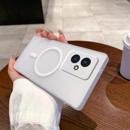 Funda para Teléfono PC For Honor 100 con Protección contra Frío y Hielo y Orificios Finos Magsafe (Blanca)