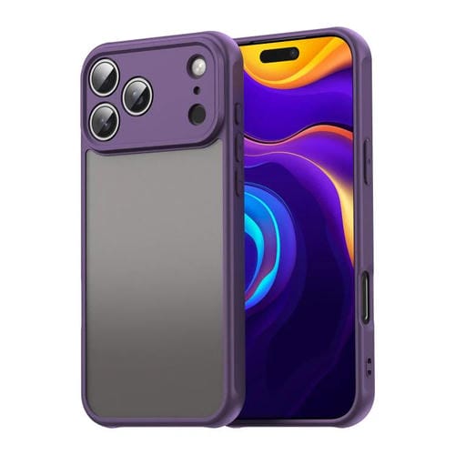 Funda híbrida de TPU y PC esmerilada Fan Dun Series para iPhone 17 Pro Max (morada)