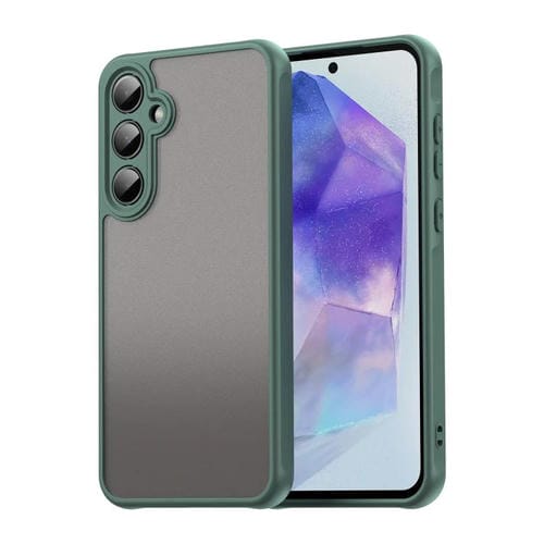 Funda para Teléfono Samsung Galaxy A55 5G Fan Dun Series TPU Híbrida PC Esmerilada (Verde)