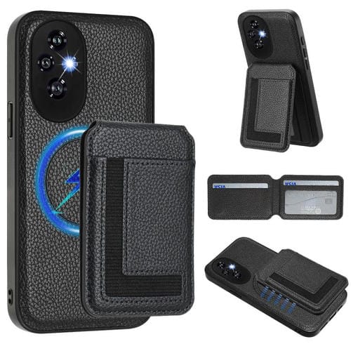 Funda para Teléfono Honor 200 Cx01 con Tarjetero Magnético Desmontable Magsafe (Negra)