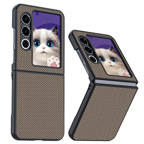 Funda Fibra de Carbono ZTE Nubia Flip2 Protección (Dorada)