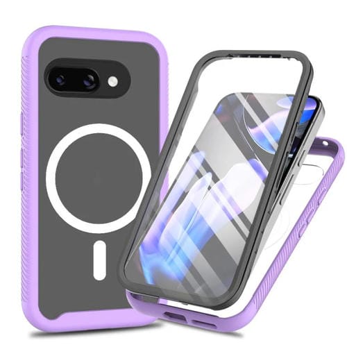 Funda Magsafe para Google Pixel 9A Starry Sky Solid Color Series con Película Pet (Morado)