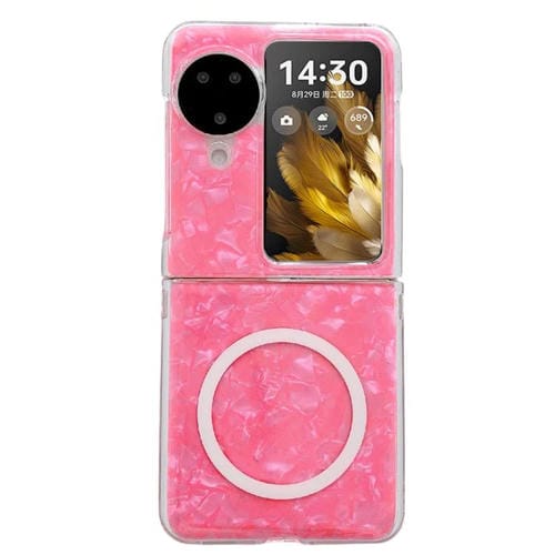 Funda Magsafe con Textura Perlada para Oppo Find N3 (Roja)