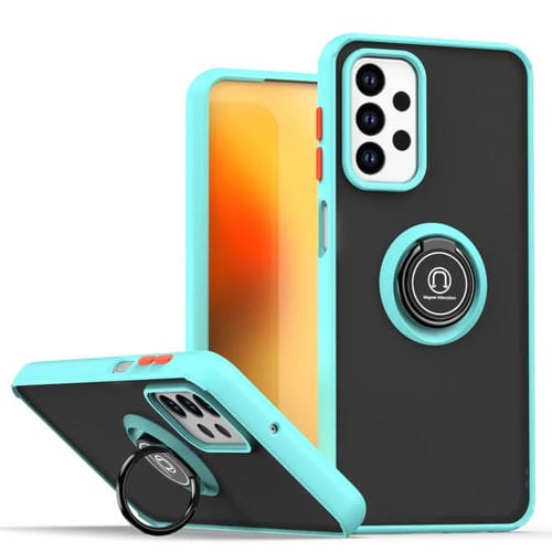 Funda de TPU + PC con anillo para Samsung Galaxy M23 / F23 / A23 4G Q Shadow 1 Series (azul cielo)