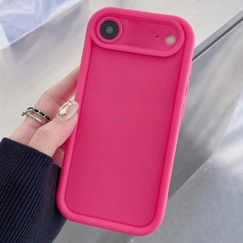 Funda de TPU con marco esmerilado y orificio preciso para iPhone 17 Air (rosa rojo)