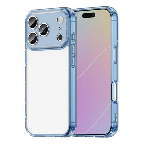 Funda híbrida de TPU a prueba de golpes para iPhone 17 Pro (azul transparente)