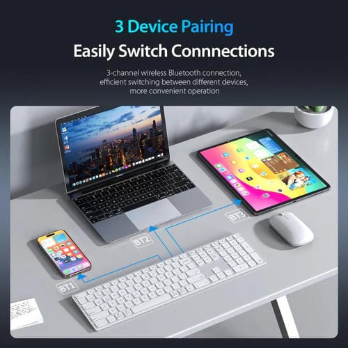 Teclado Inalámbrico Universal Dux Ducis Serie Lk Portátil (Blanco)