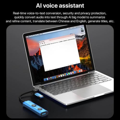 Adaptador concentrador USB 3.0 Tipo C YCE V295B 5 en 1 con IA (Azul)