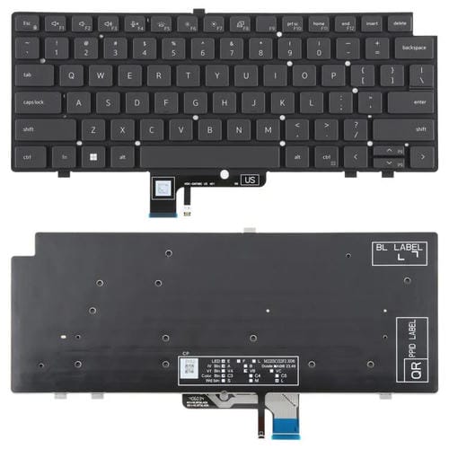 Teclado Retroiluminado Portátil Dell Latitude 7340, 7440 y 7640 (Versão EUA) (Preto)